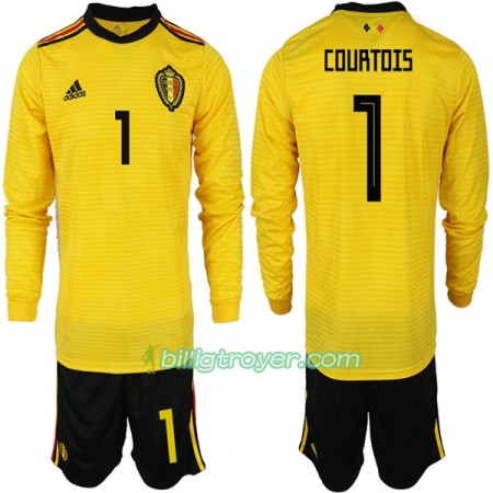 Billige Fotballdrakter Belgia COURTOIS 1 Barn VM 2018 Bortedraktsett Langermet